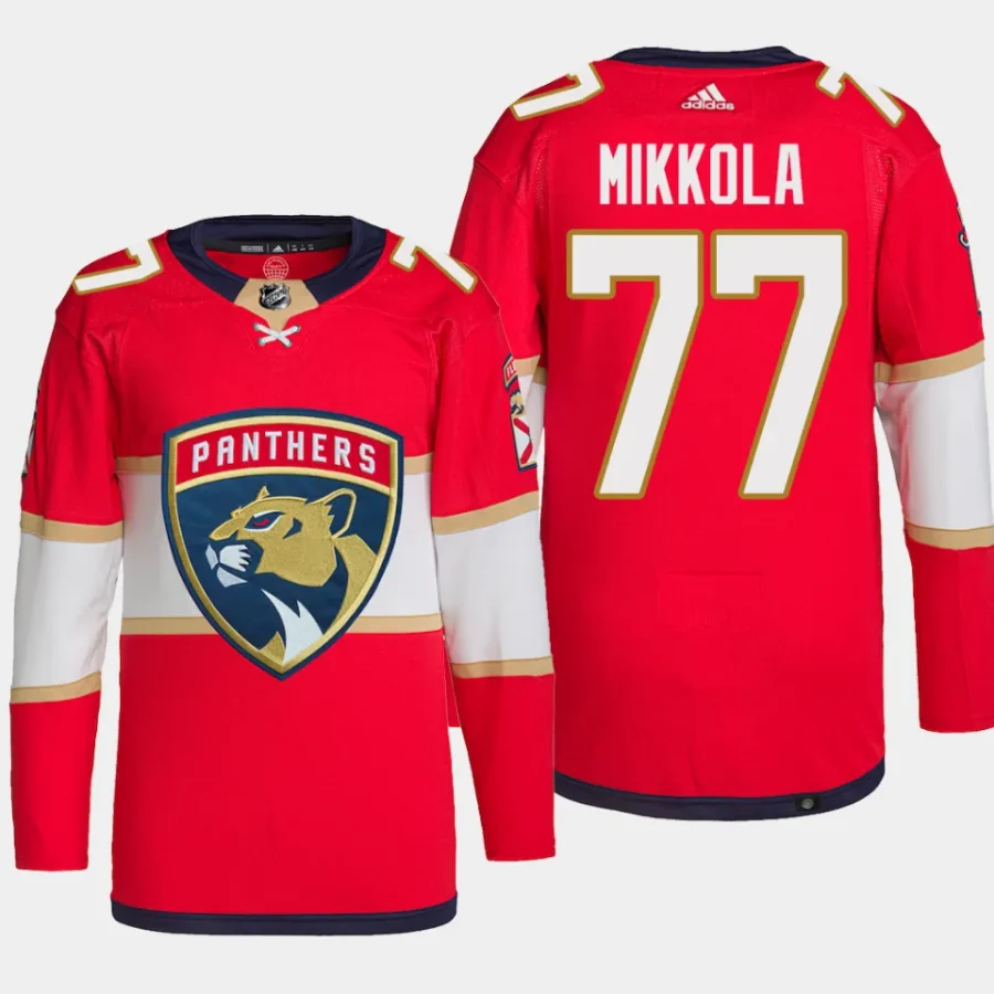 men panthers niko mikkola primegreen home authentic pro red jersey