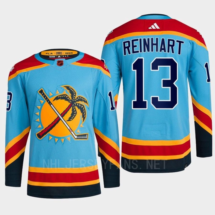 men panthers sam reinhart 2022 authentic primegreen reverse retro 2.0 blue jersey