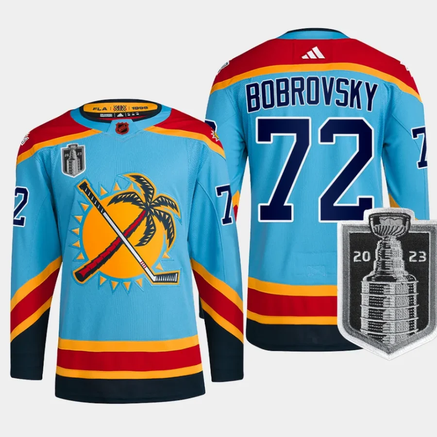 men panthers sergei bobrovsky reverse retro 2023 stanley cup final authentic blue jersey