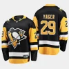 men penguins brayden yager men 2023 nhl draft home breakaway player black jersey