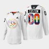 men penguins custom 2022 rainbow pride warmup white jersey