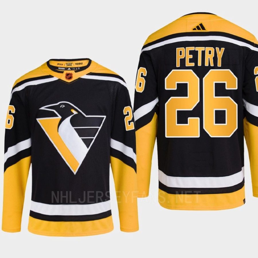 men penguins jeff petry 2022 authentic primegreen reverse retro 2.0 black jersey