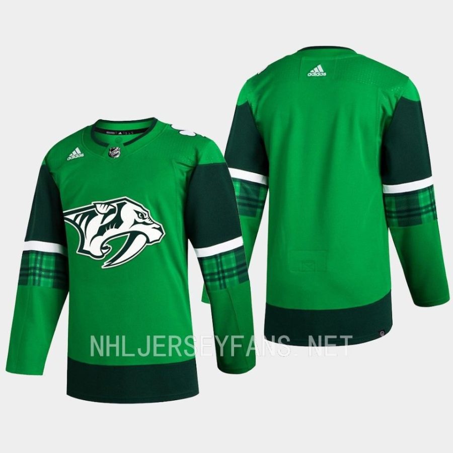 men predators 2023 st. patricks day primegreen authentic jersey green