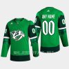 men predators custom 2023 st. patricks day primegreen authentic jersey green