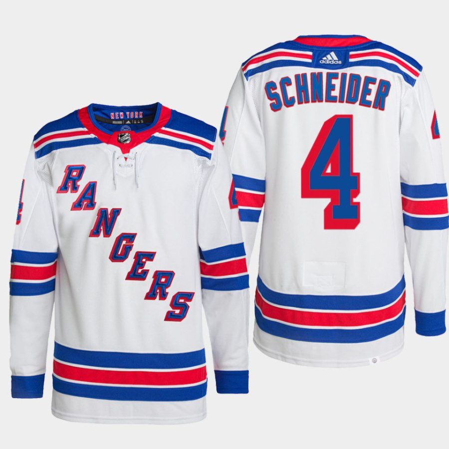 men rangers braden schneider away authentic white jersey