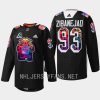 men rangers mika zibanejad warmups hispanic heritage night 2022 black jersey