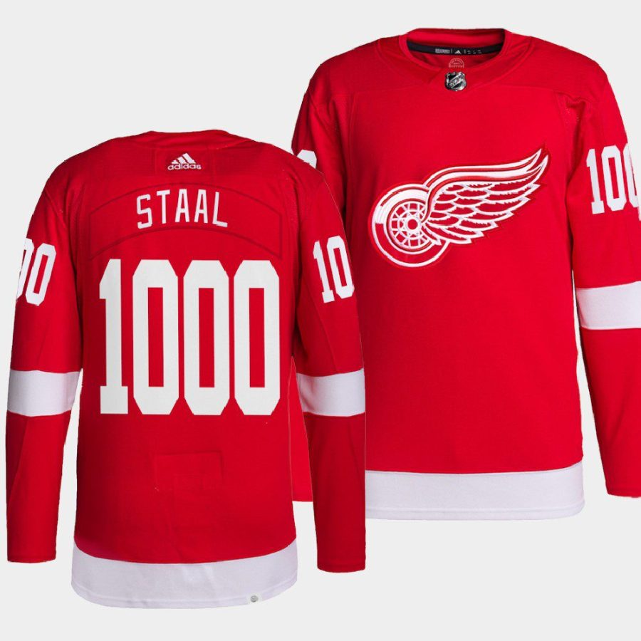 men red wings marc staal commemorative edition 1000 nhl games red jersey