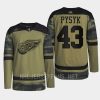 men red wings mark pysyk 2022 warmup veterans day camo jersey