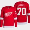 men red wings oskar sundqvist 2022 primegreen authentic pro home red jersey