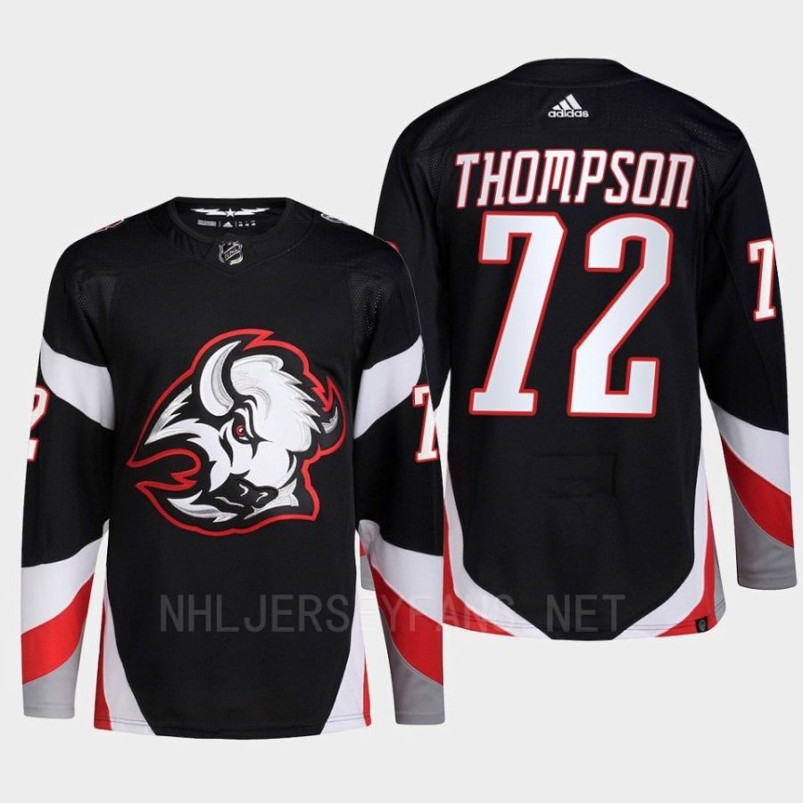 men sabres tage thompson 2022 23 primegreen authentic goathead third black jersey