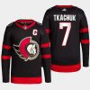 men senators brady tkachuk 2022 primegreen authentic pro home black jersey