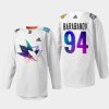 men sharks alexander barabanov hockeyisforeveryone pride night 2022 white jersey