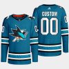 men sharks custom 2022 23 primegreen authentic home teal jersey