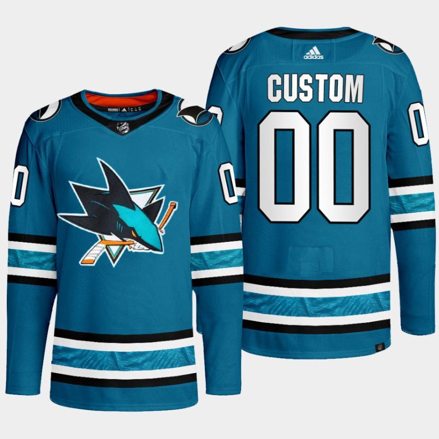 men sharks custom 2022 23 primegreen authentic home teal jersey