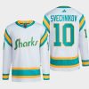 men sharks evgeny svechnikov 2022 authentic primegreen reverse retro 2.0 white jersey