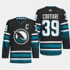 men sharks logan couture 2023 24 authentic pro cali fin 3rd alternate black jersey