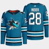 men sharks timo meier 2022 23 primegreen authentic home teal jersey