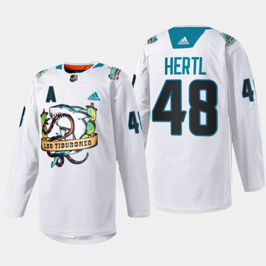 men sharks tomas hertl special 2023 los tiburones white jersey