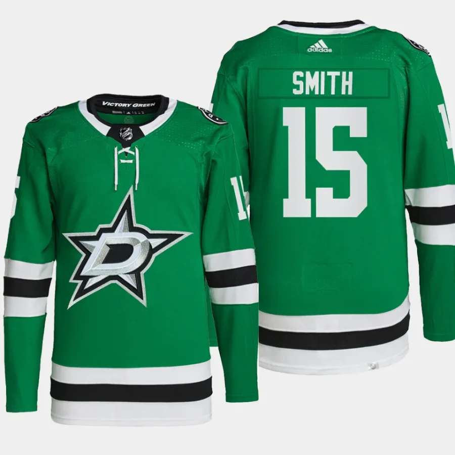 men stars craig smith authentic pro home primegreen green jersey