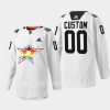 men stars custom warm up 2023 pride night white jersey