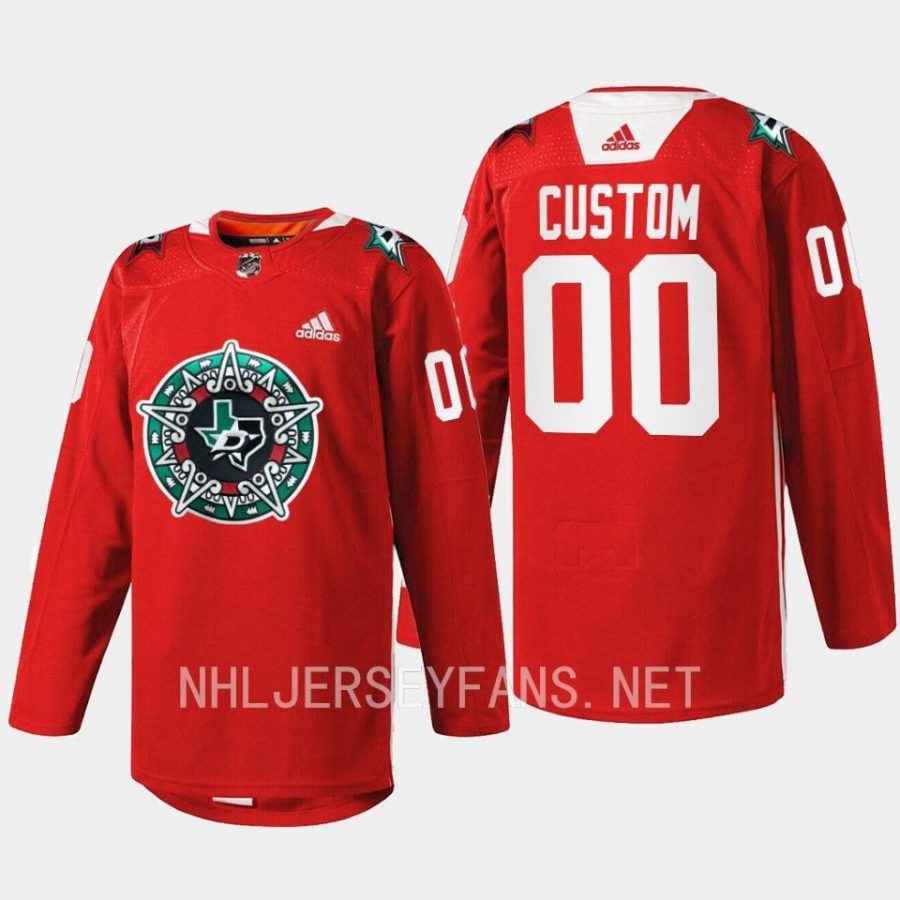 men stars custom warmup noche mexicana 2023 red jersey