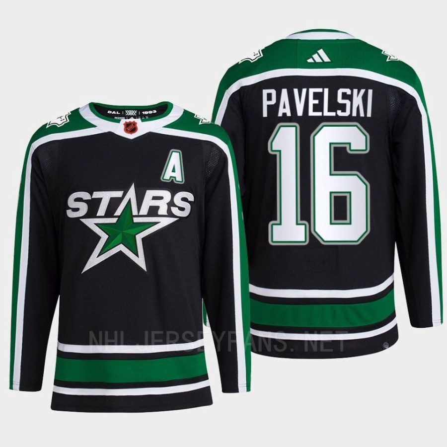 men stars joe pavelski 2022 authentic pro reverse retro 2.0 primegreen black jersey