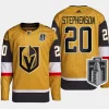 men vgk chandler stephenson authentic home 2023 stanley cup final gold jersey