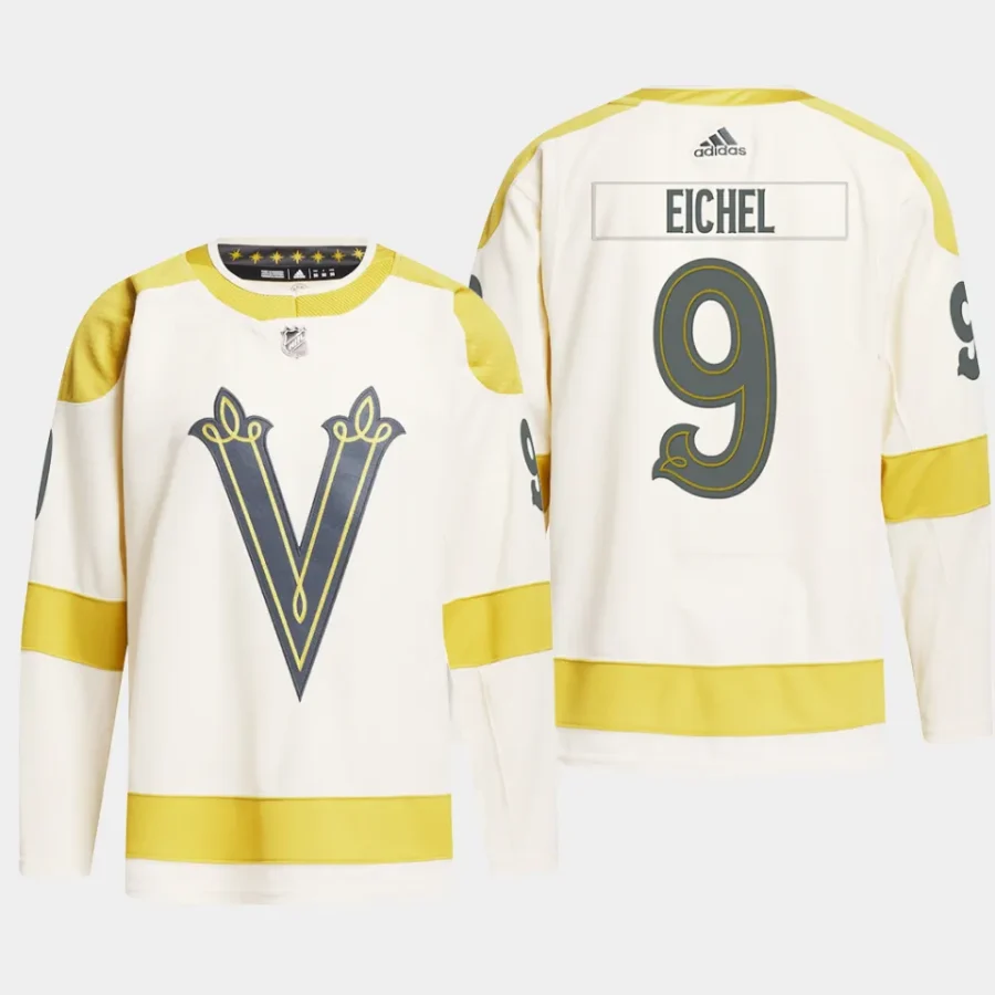 men vgk jack eichel primegreen 2024 nhl winter classic authentic player cream jersey