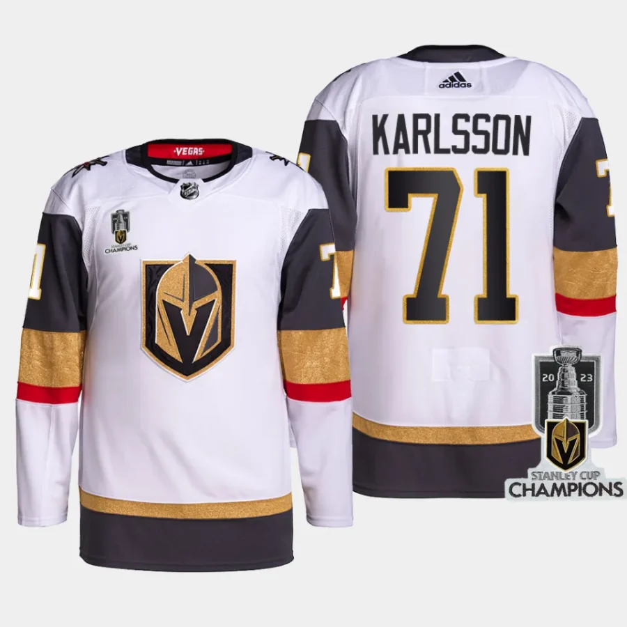 men vgk william karlsson men authentic away 2023 stanley cup champions white jersey