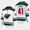 men wild charlie stramel men 2023 nhl draft away breakaway player white jersey