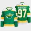 men wild kirill kaprizov 2022 authentic pro reverse retro 2.0 green jersey