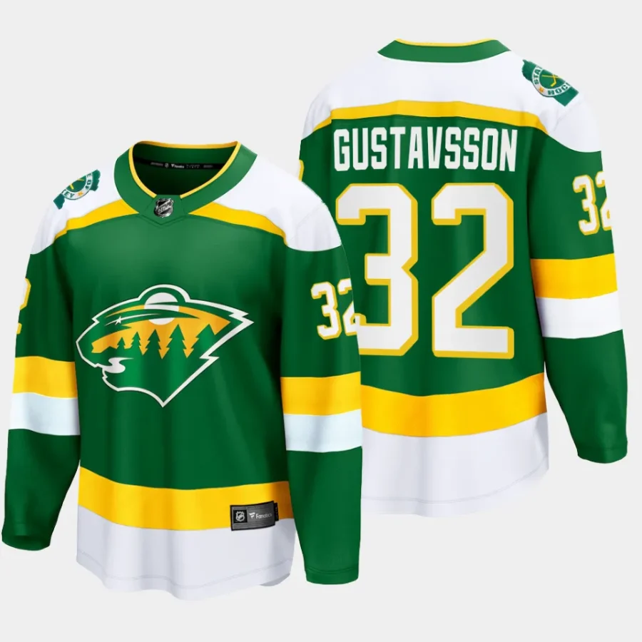 minnesota wild filip gustavsson alternate 2023 24 breakaway player jersey green