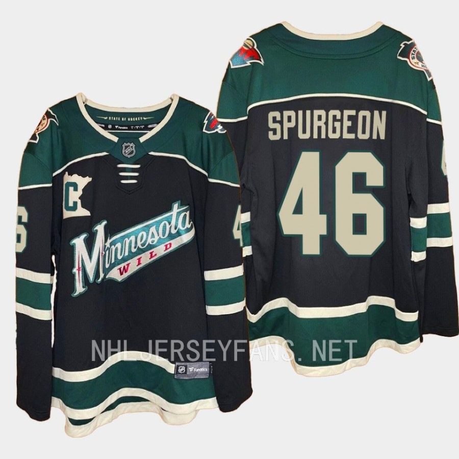 minnesota wild jared spurgeon alternate 2023 24 breakaway player jersey black