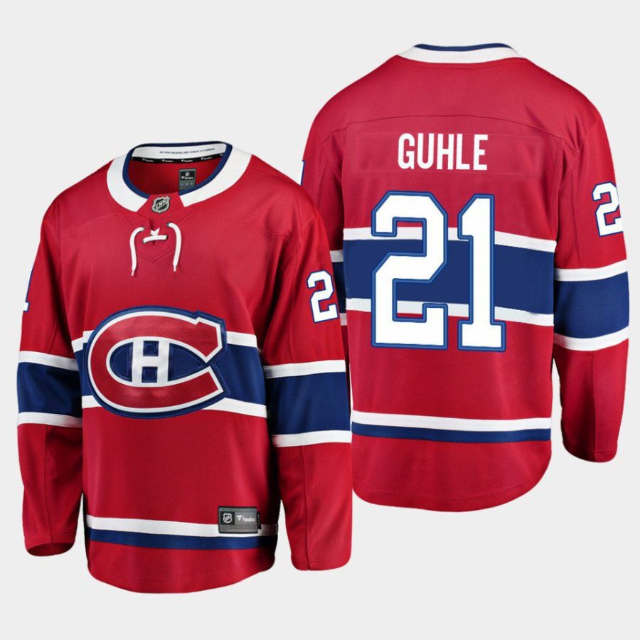 montreal canadiens kaiden guhle home breakaway player jersey red