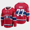 montreal canadiens kirby dach home 2022 breakaway player jersey red