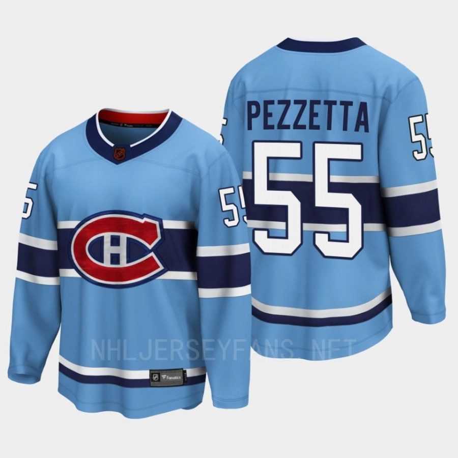 montreal canadiens michael pezzetta special edition 2.0 2022 breakaway player retro jersey blue