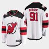 new jersey devils dawson mercer away 2022 40th anniversary jersey white