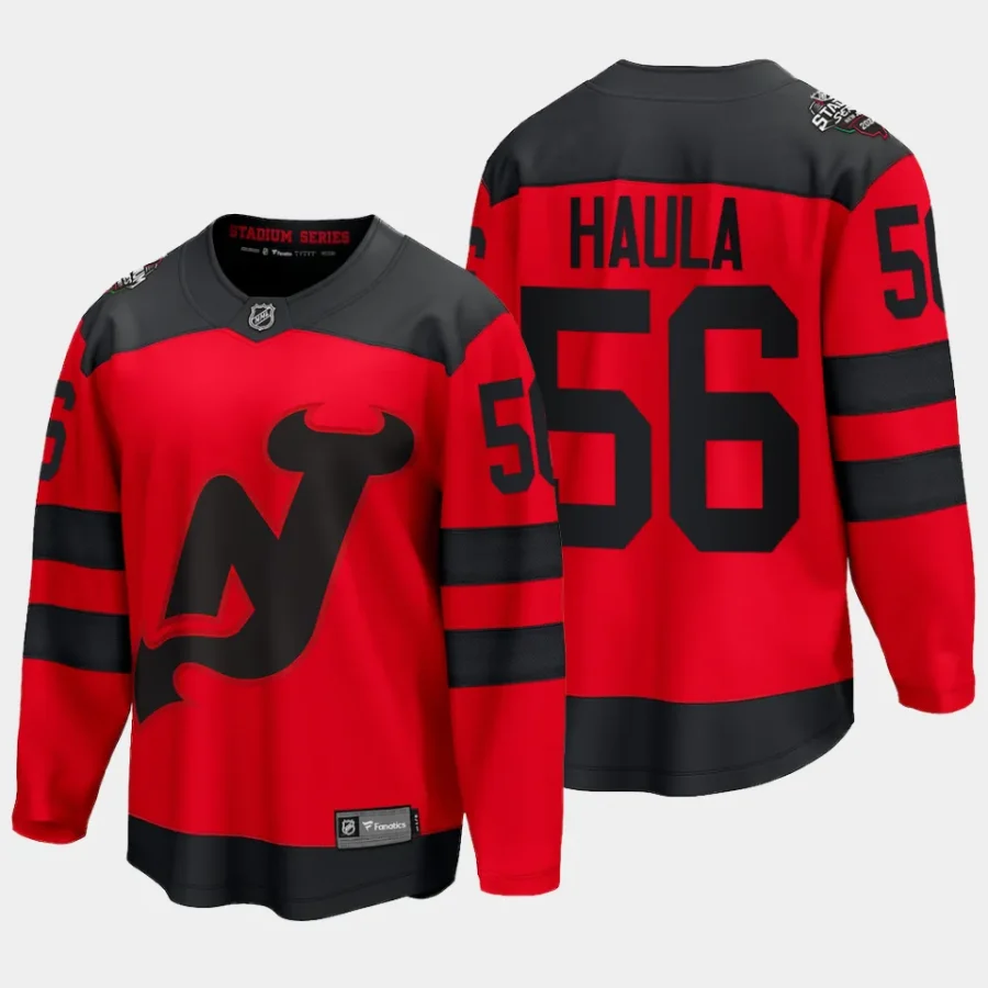 new jersey devils erik haula 2024 nhl stadium series breakaway player jersey red