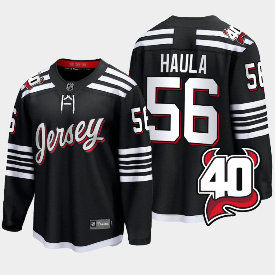 new jersey devils erik haula alternate 2022 breakaway player jersey black