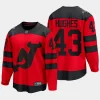 new jersey devils luke hughes 2024 nhl stadium series breakaway player jersey red