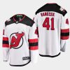 new jersey devils vitek vanecek away 2022 40th anniversary jersey white