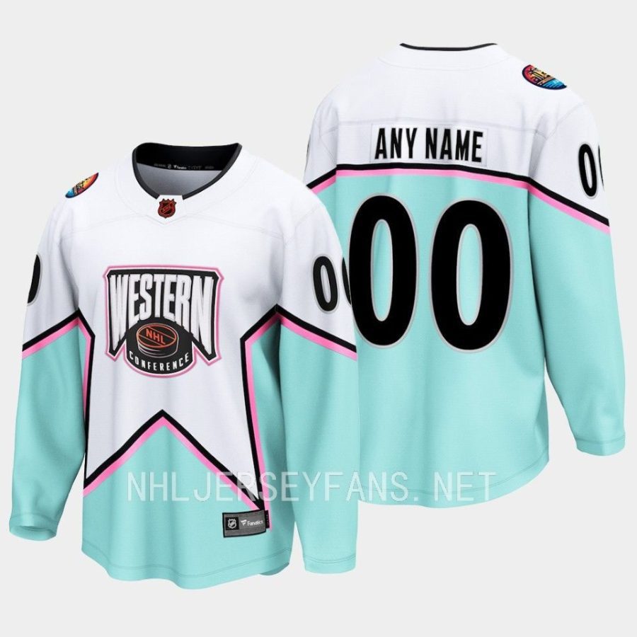 nhl custom 2023 all star game western conference jersey white