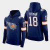 oilers zach hyman navy reverse retro 2.0 pullover hoodie