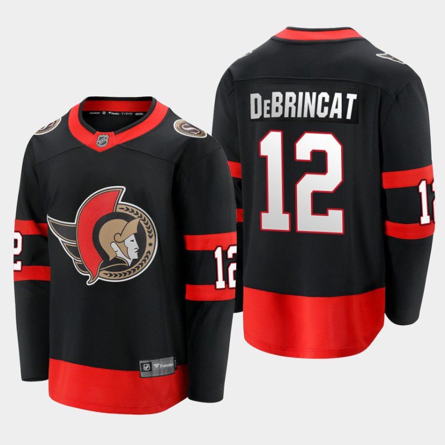 ottawa senators alex debrincat home 2022 trade jersey black