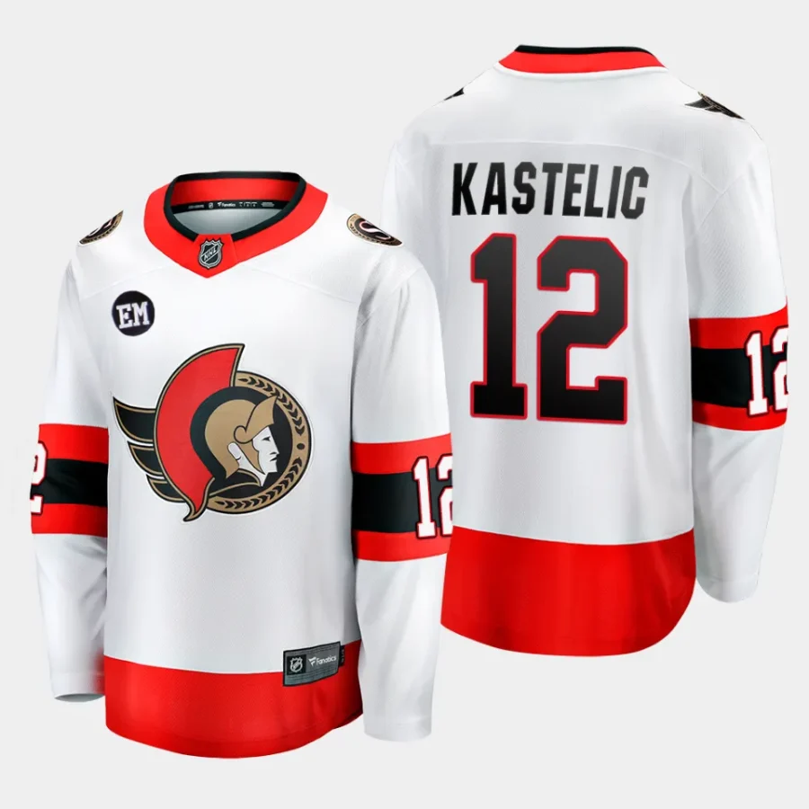 ottawa senators mark kastelic away premier breakaway jersey white