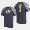 predators navy fathers day greatest dad raglan tri blend t shirt