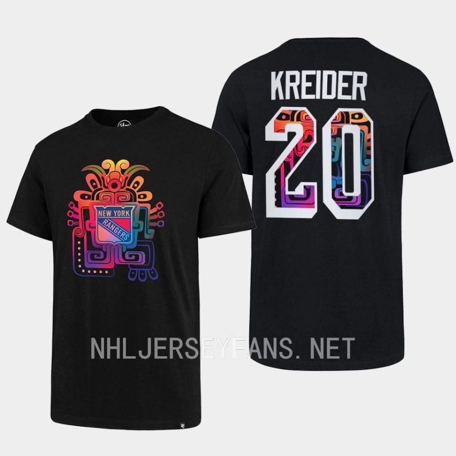 rangers chris kreider black exclusive hispanic heritage night t shirt