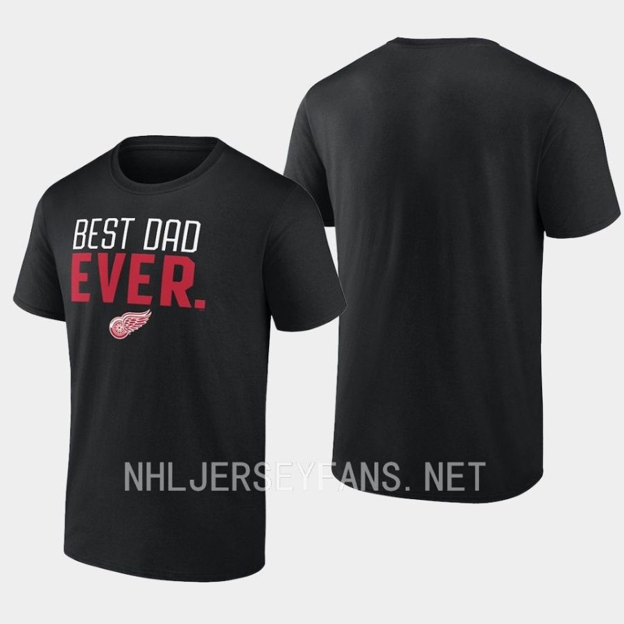 red wings custom black 2023 fathers day gift best dad ever t shirt