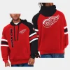 red wings red black gauntlet starter raglan pullover hoodie