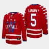 rod langway capitals red 2015 blue line mitchell ness jersey